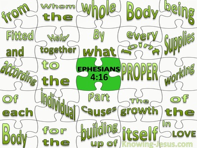 Ephesians 4:16 The Body Fitted And Held Together (black)